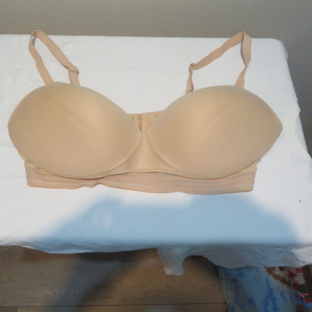 Auden Wirefree Posh-Up Beige Padded Bra Size 38D